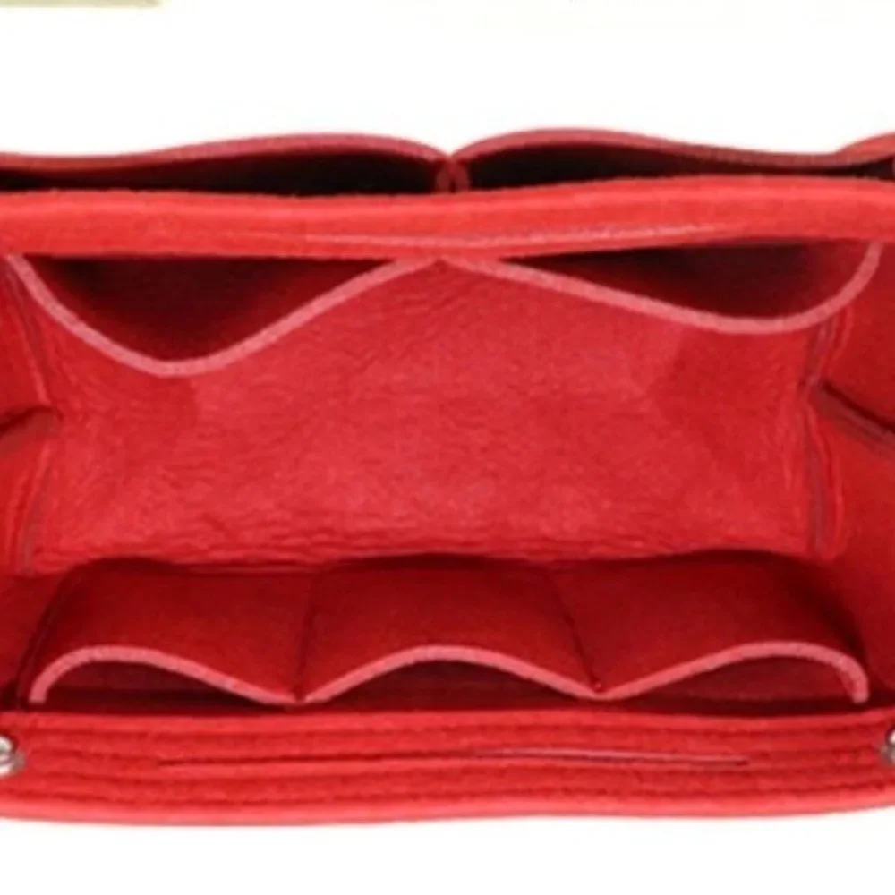 Insert/Organizer- Designer Handbags/Totes -Bright Red Style 3- Snap- NWT